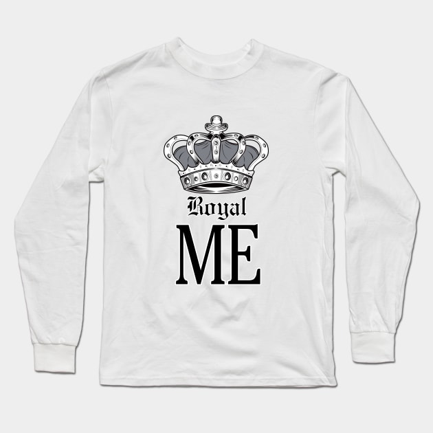 Royal Me - Grey Long Sleeve T-Shirt by adamzworld